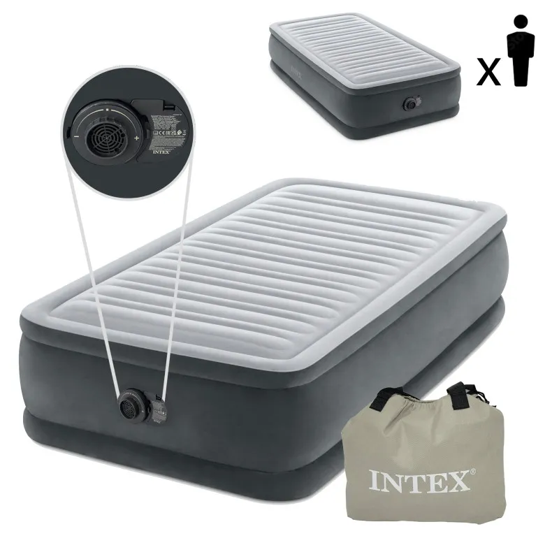Vienvietīgs piepūšamais matracis 191 x 99 cm ar sūkni INTEX DELUXE 64412ND