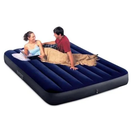 Piepūšama divvietīga velūra matrace, 191 x 137 cm, INTEX 64758 Gaisa matrači INTEX