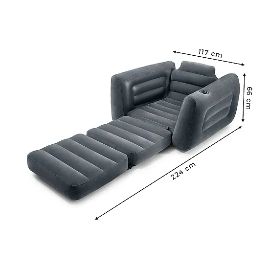 Pripučiama kėdė/čiužinys 2-in-1 221 x 107 x 66 cm INTEX 66551NP