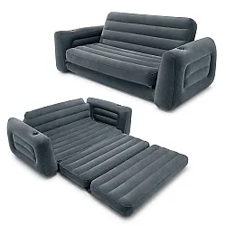 Piepūšama pelēka 2-in-1 dīvāna-gulta INTEX 66552NP