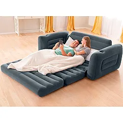 Piepūšama pelēka 2-in-1 dīvāna-gulta INTEX 66552NP