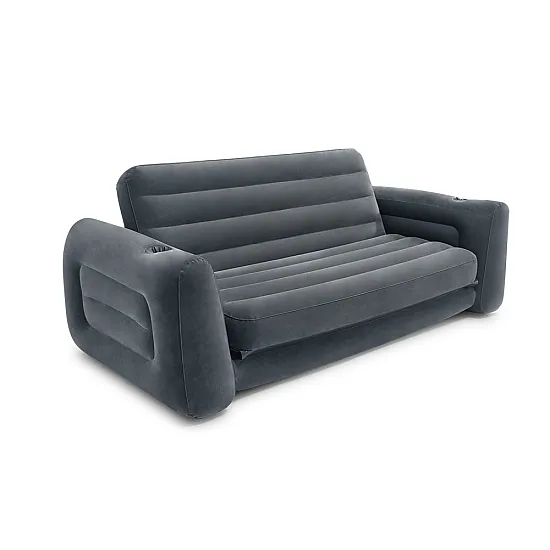 Piepūšama pelēka 2-in-1 dīvāna-gulta INTEX 66552NP