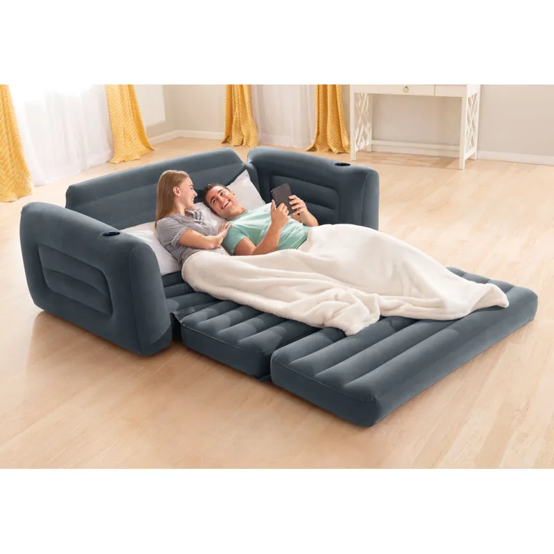 Piepūšama pelēka 2-in-1 dīvāna-gulta INTEX 66552NP