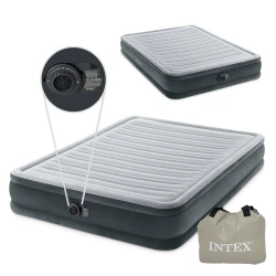 Piepūšama gaisa matrace ar iebūvētu sūkni, 203 x 152 cm – divvietīga gulta INTEX 67770ND