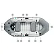 Piepūšamā laiva Mariner 3 ar airiem INTEX 68373