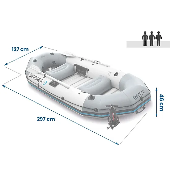 Piepūšamā laiva Mariner 3 ar airiem INTEX 68373