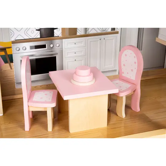Zila koka leļļu māja Ecotoys Leļļu un spēļu komplekti ECOTOYS