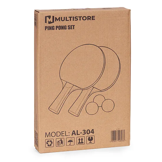 Table Tennis Set 2 Ping-Pong Paddles + 3 Balls