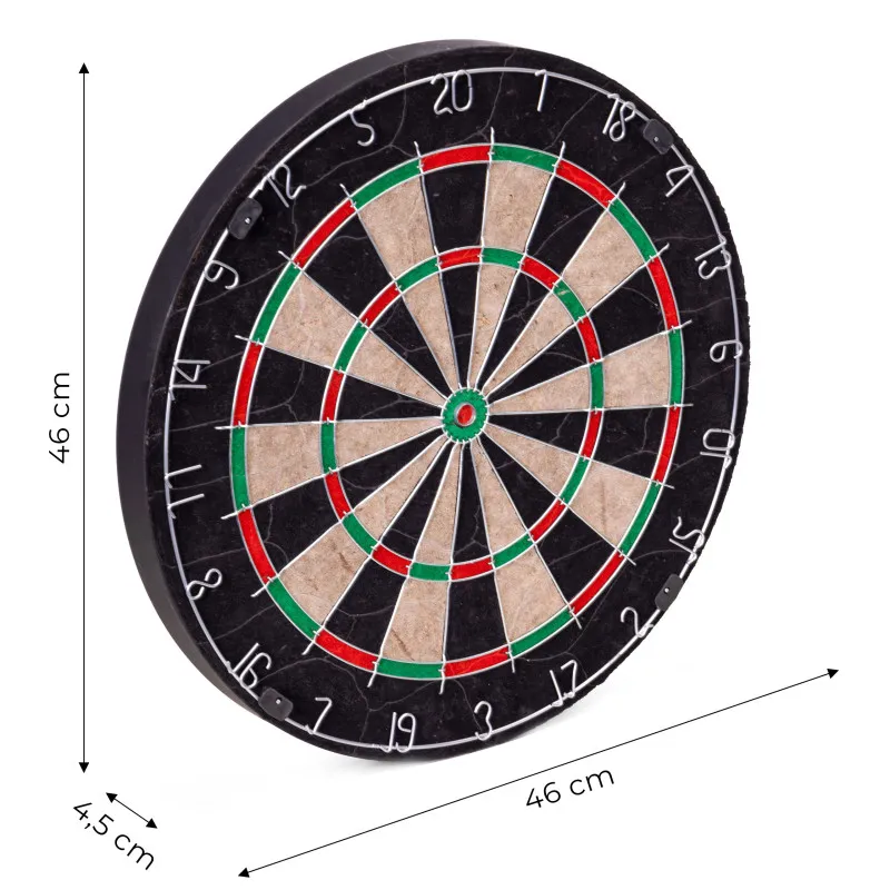 Sizala šautriņu dēlis (46 cm) ar 6 šautriņām