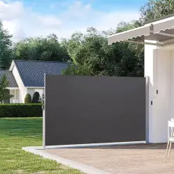 Salokāms tumši pelēks terases aizslietnis 300 x 180 cm MultiGarden