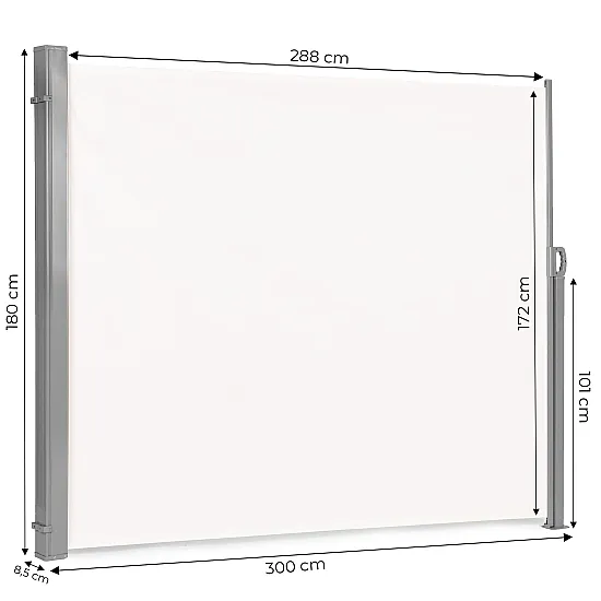 Salokāms brūns terases ekrāns 300x180 cm MultiGarden
