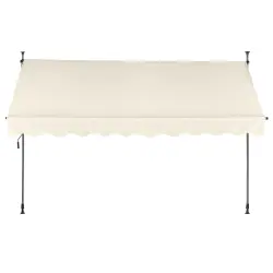 Regulējama augstuma brūna balkona/terases nojume ar sviru 300x120 cm MultiGarden