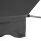 Regulējama augstuma pelēka balkona/terases nojume ar sviru 300 x 120 cm MultiGarden