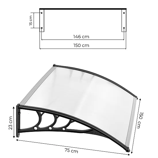 Ieejas durvju nojume 150x80 cm MultiGarden