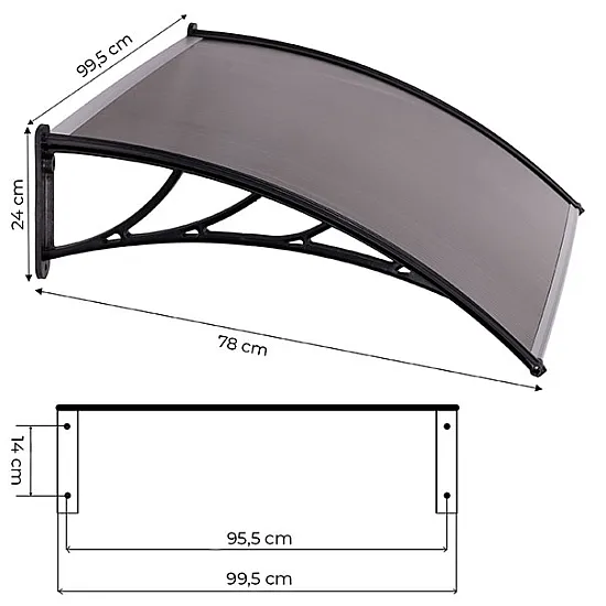 Entrance Door Canopy 100x80 cm MultiGarden