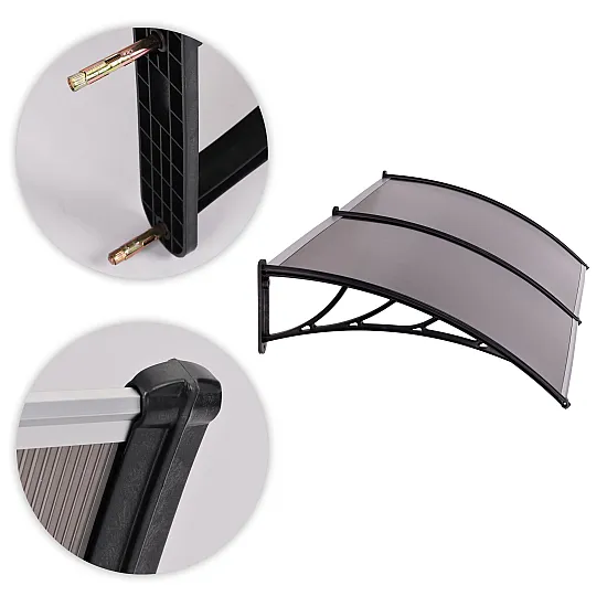 Double Entrance Door Canopy, 200x100 cm, MultiGarden