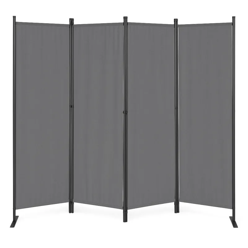 Salokāms pelēks 4 sekciju dārza un istabas dalītājs 167 x 216 cm MultiGarden