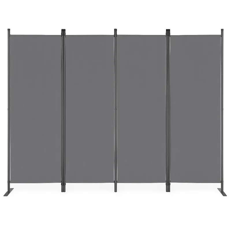 Salokāms pelēks 4 sekciju dārza un istabas dalītājs 167 x 216 cm MultiGarden