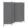 Salokāms pelēks 4 sekciju dārza un istabas dalītājs 167 x 216 cm MultiGarden