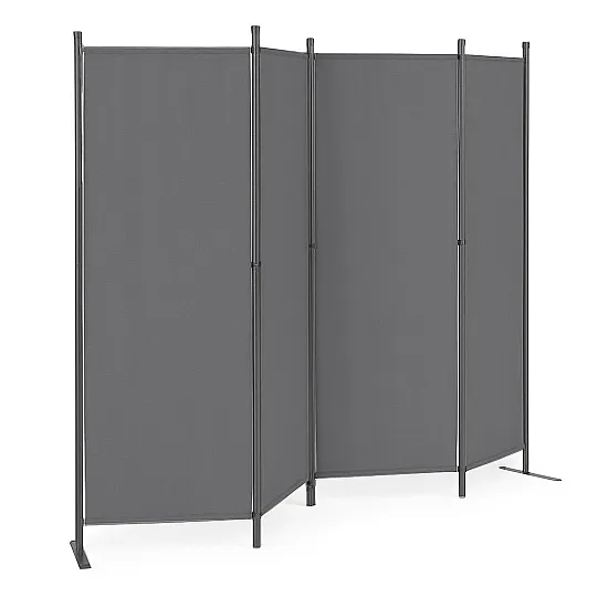 Salokāms pelēks 4 sekciju dārza un istabas dalītājs 167 x 216 cm MultiGarden