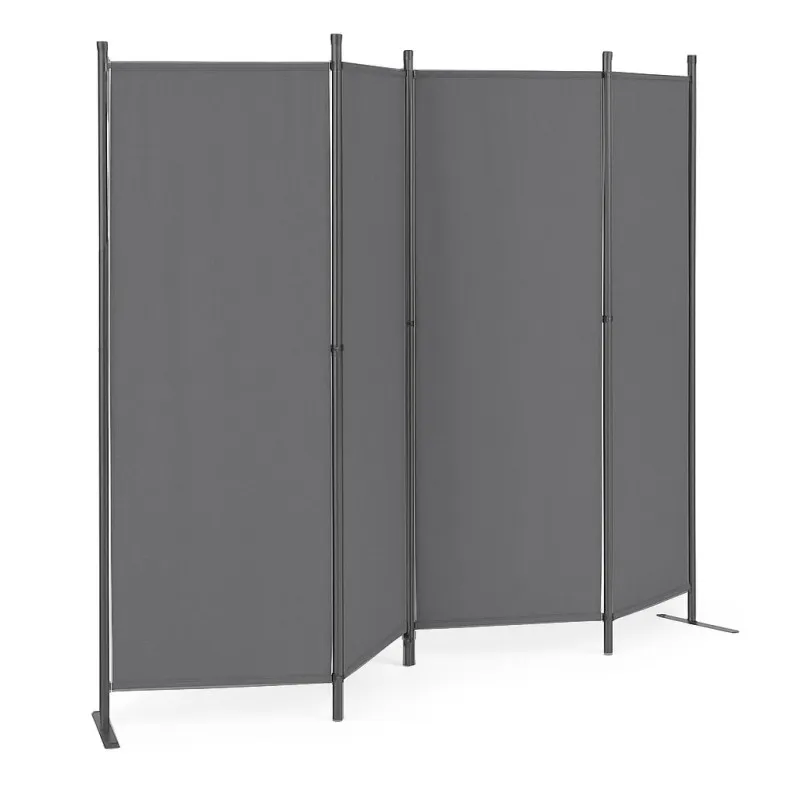 Salokāms pelēks 4 sekciju dārza un istabas dalītājs 167 x 216 cm MultiGarden