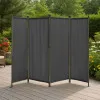 Salokāms pelēks 4 sekciju dārza un istabas dalītājs 167 x 216 cm MultiGarden