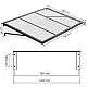 Įėjimo durų stogelis 140x90 cm su UV apsauga MultiGarden