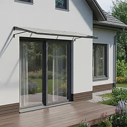 Įėjimo durų stogelis 140x90 cm su UV apsauga MultiGarden