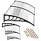 Double-curved entrance door canopy, 200x100 cm, MultiGarden