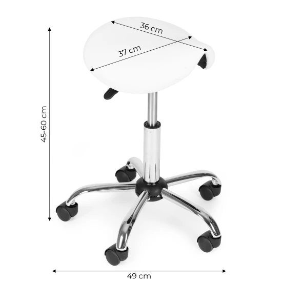 Balts rotējošs krēsls kosmētikas un medicīnas kabinetiem Krēsli un krēsli ModernHome