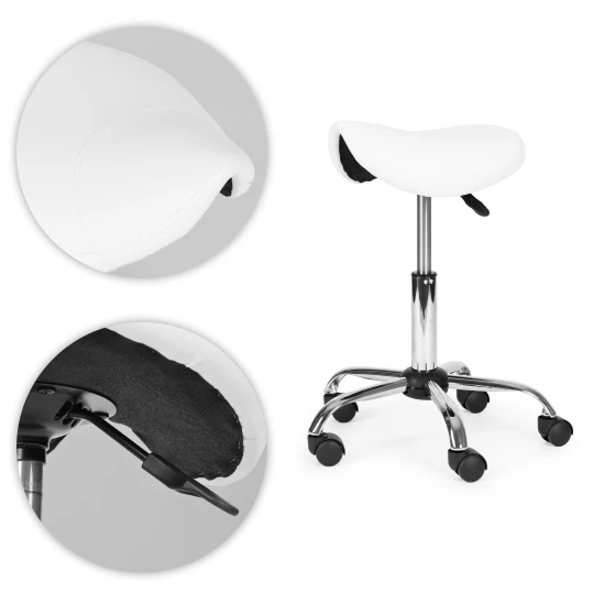 Balts rotējošs krēsls kosmētikas un medicīnas kabinetiem Krēsli un krēsli ModernHome