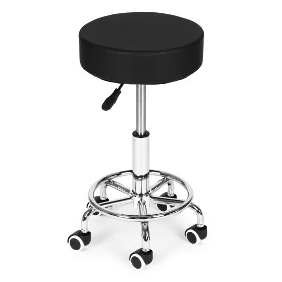 Melna pagriežama krēsla kosmētikas un medicīnas kabinetiem Krēsli un krēsli ModernHome