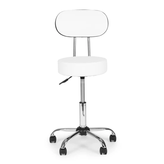 Kosmetologa balts regulējams krēsls Krēsli un krēsli ModernHome