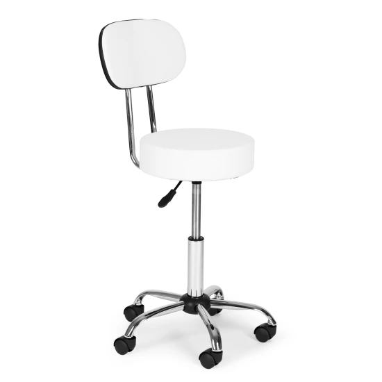 Kosmetologa balts regulējams krēsls Krēsli un krēsli ModernHome