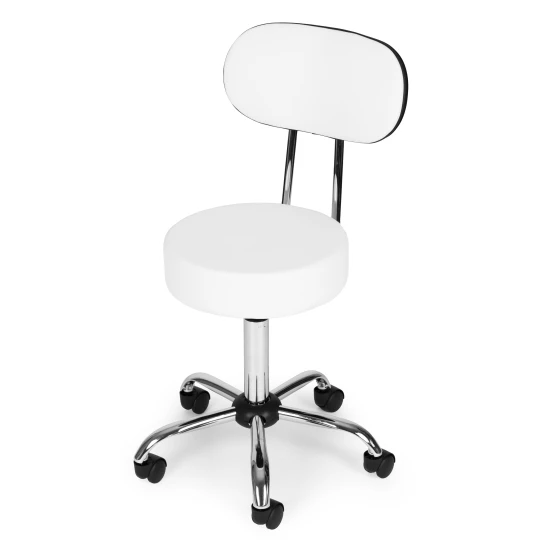 Kosmetologa balts regulējams krēsls Krēsli un krēsli ModernHome