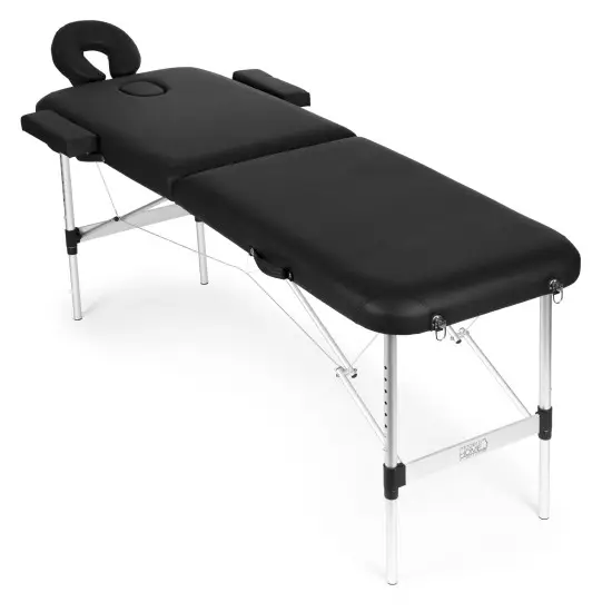 Melns masāžas un rehabilitācijas saliekamais galds