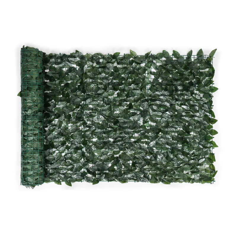 Mākslīgais zaļais balkona/ dārza efejas dzīvžogs 300 x 100 cm