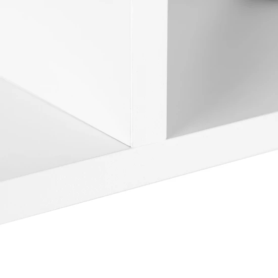 Mūsdienīga balta grāmatu plaukts ar 5 plauktiem Plaukti ModernHome