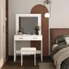Liels kosmētikas galdiņš ar spoguli un LED apgaismojumu