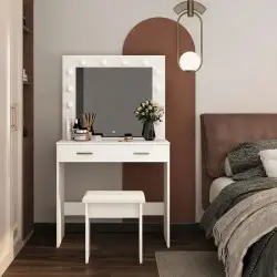 Liels kosmētikas galdiņš ar spoguli un LED apgaismojumu