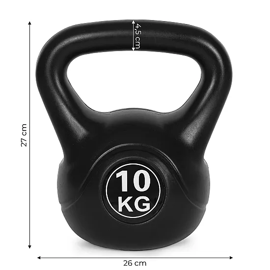 Melna 10 kg kettlebell svara bumbas treniņiem ModernHome