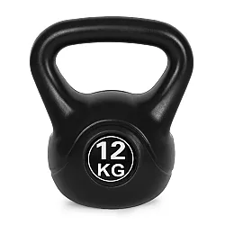 Melns 12 kg kettlebell treniņiem ModernHome