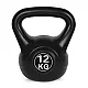 Melns 12 kg kettlebell treniņiem ModernHome
