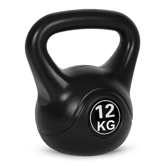 Melns 12 kg kettlebell treniņiem ModernHome