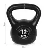 Melns 12 kg kettlebell treniņiem ModernHome