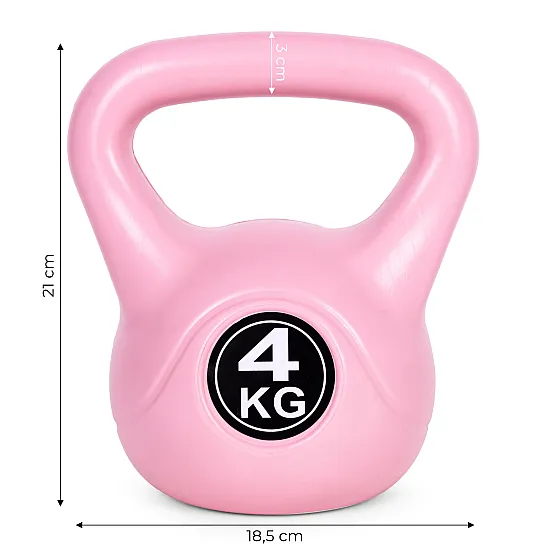4 kg rozā trenažieru svars/kettlebell ModernHome