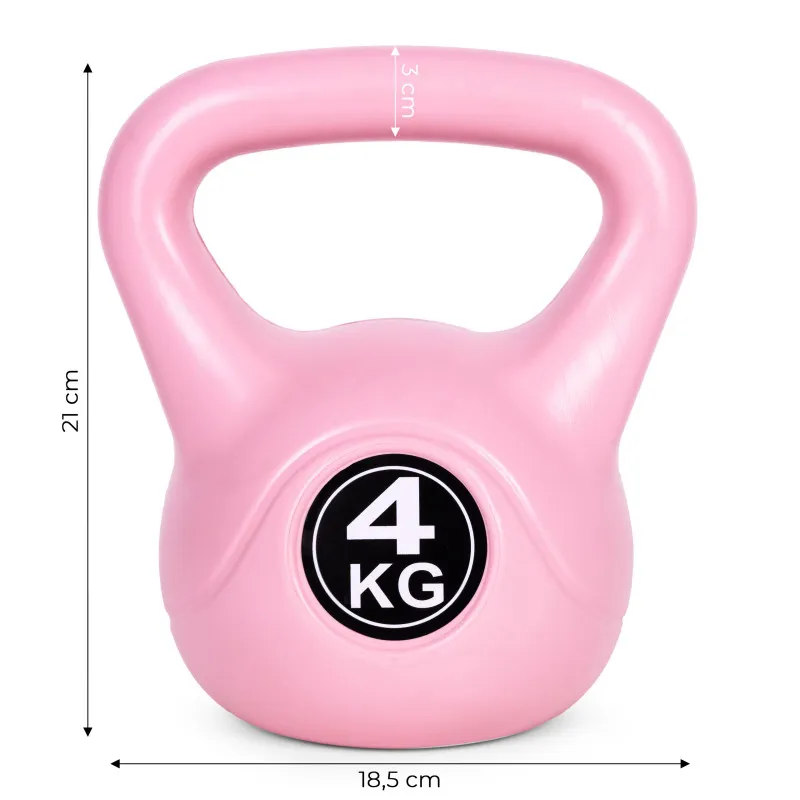 4 kg rozā trenažieru svars/kettlebell ModernHome