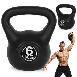 Melns 6 kg kettlebell treniņiem ModernHome
