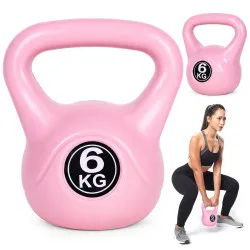 Rozā 6 kg kettlebell svars treniņiem ModernHome