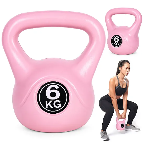 Rozā 6 kg kettlebell svars treniņiem ModernHome